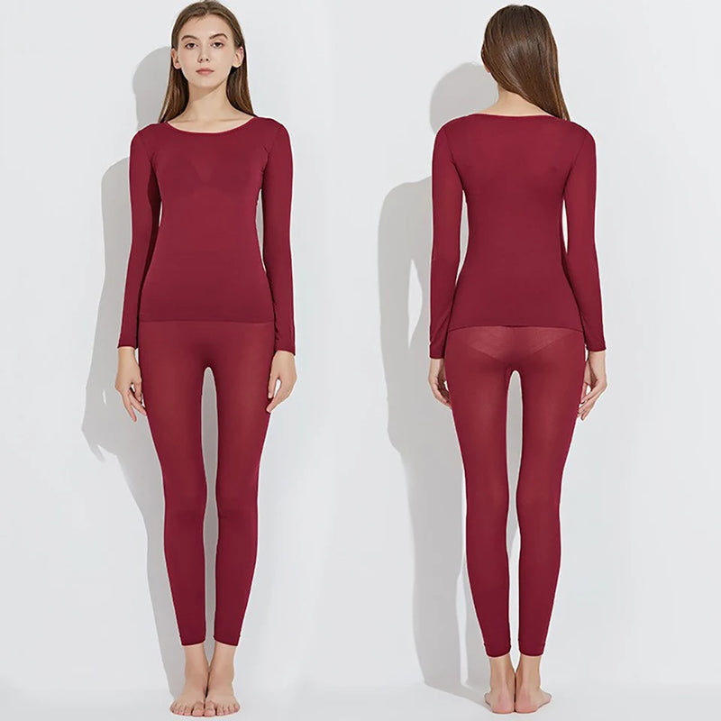Conjunto de Roupa Térmica Feminina Sem Costuras Comfort Max