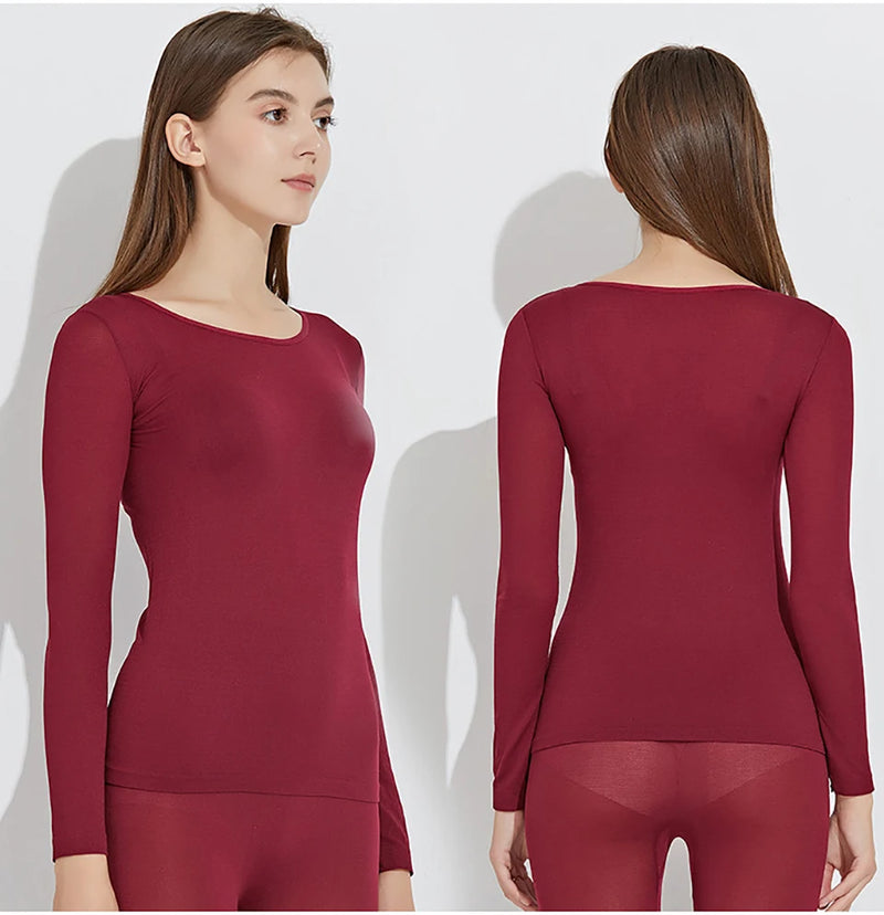 Conjunto de Roupa Térmica Feminina Sem Costuras Comfort Max