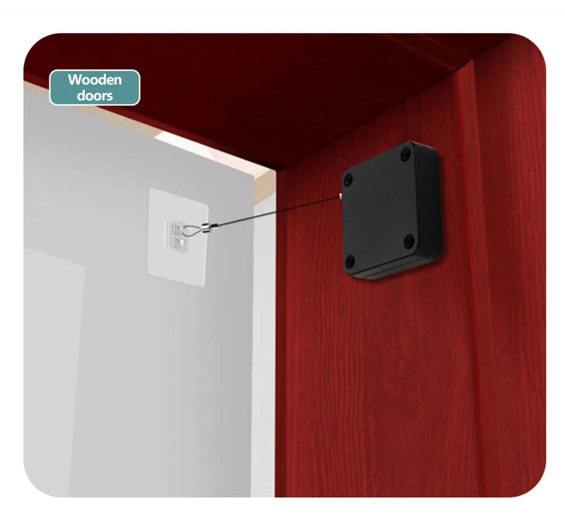 Door Closer -Sensor automático sem perfuração, fecha automaticamente a sua porta!
