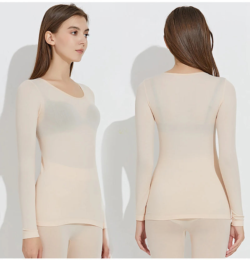 Conjunto de Roupa Térmica Feminina Sem Costuras Comfort Max