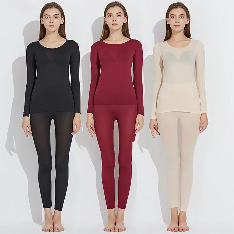Conjunto de Roupa Térmica Feminina Sem Costuras Comfort Max